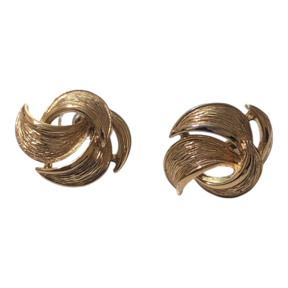 Givenchy Gold Earrings Pierced Textured‎ Statement Designer Jewelry